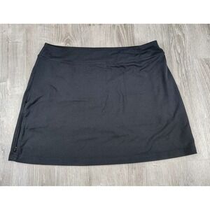 Athleta Womens XL Black Athletic Skirt Shorts Stretch Pull On Tennis Sports Golf